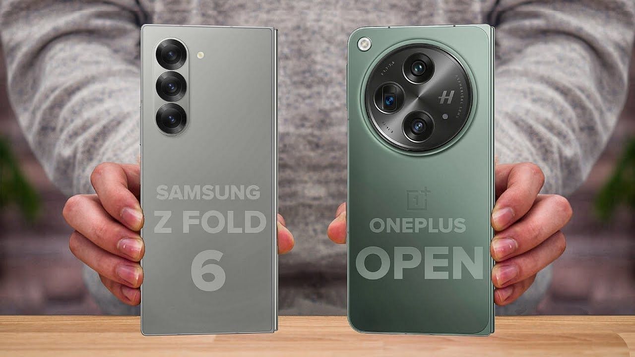 Samsung Galaxy Z Fold6 vs OnePlus Open: Both smartphones come with a triple camera setup (Image via Gadgets Compare@YouTube/Samsung/OnePlus)