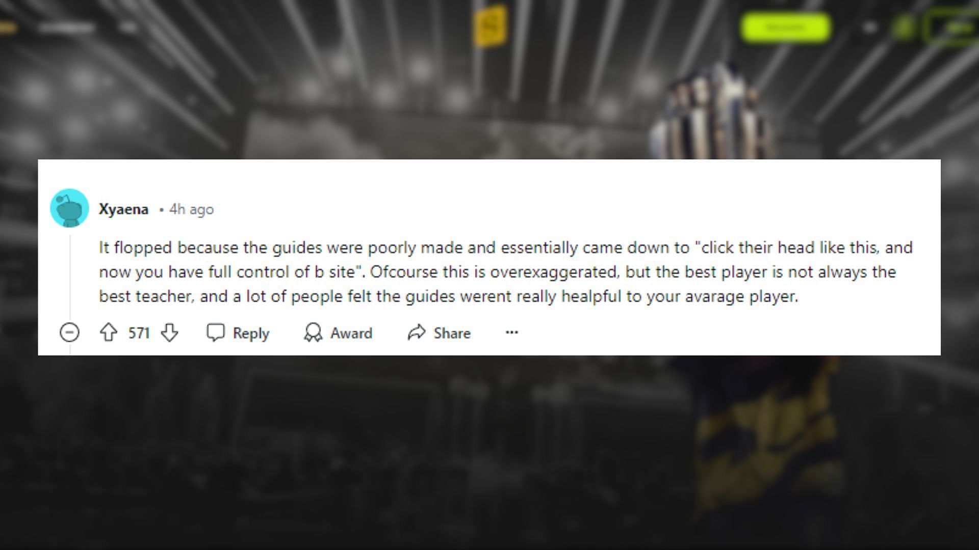 A Redditor commenting on s1mple&#039;s CS2 course (Image via Reddit)