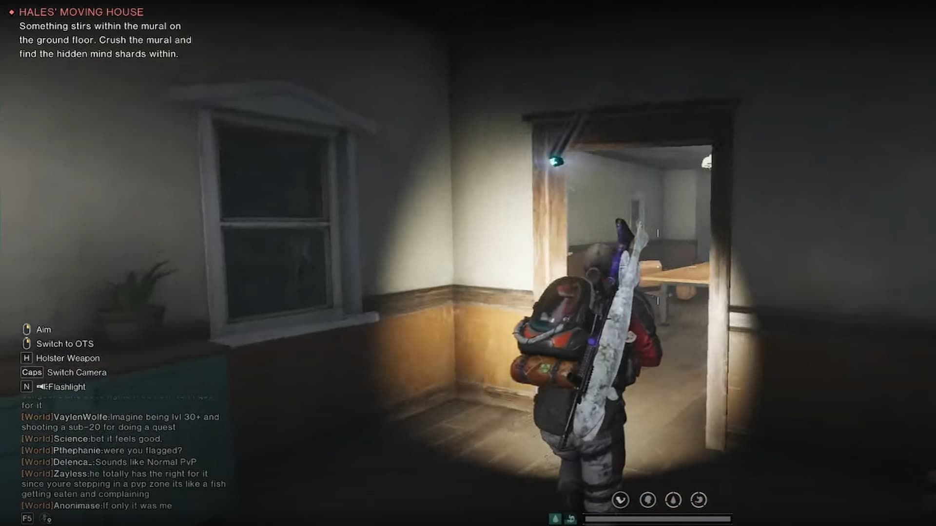 The blue orbs fly to various objects in the house (Image via Starry Studio || RevBrucifer/YouTube)