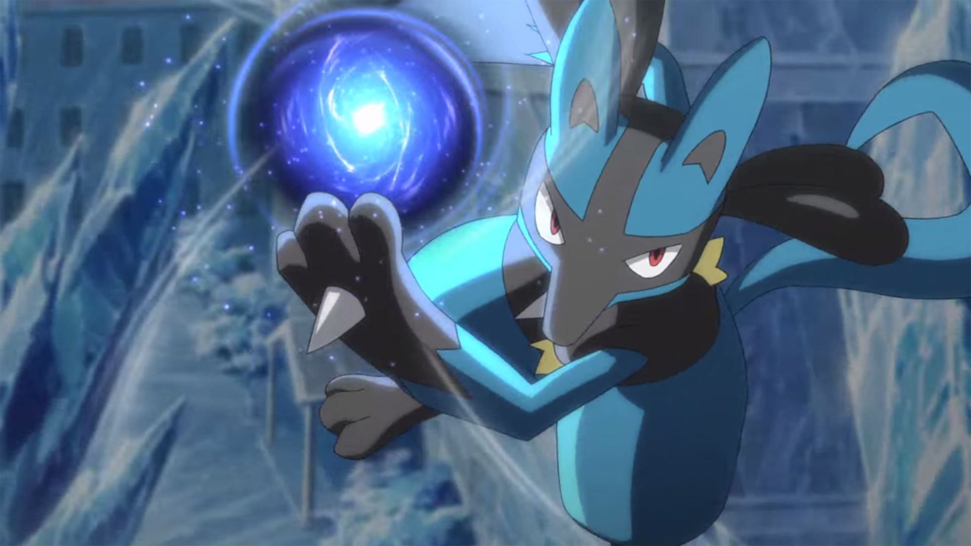 Lucario in the anime (Image via TPC)