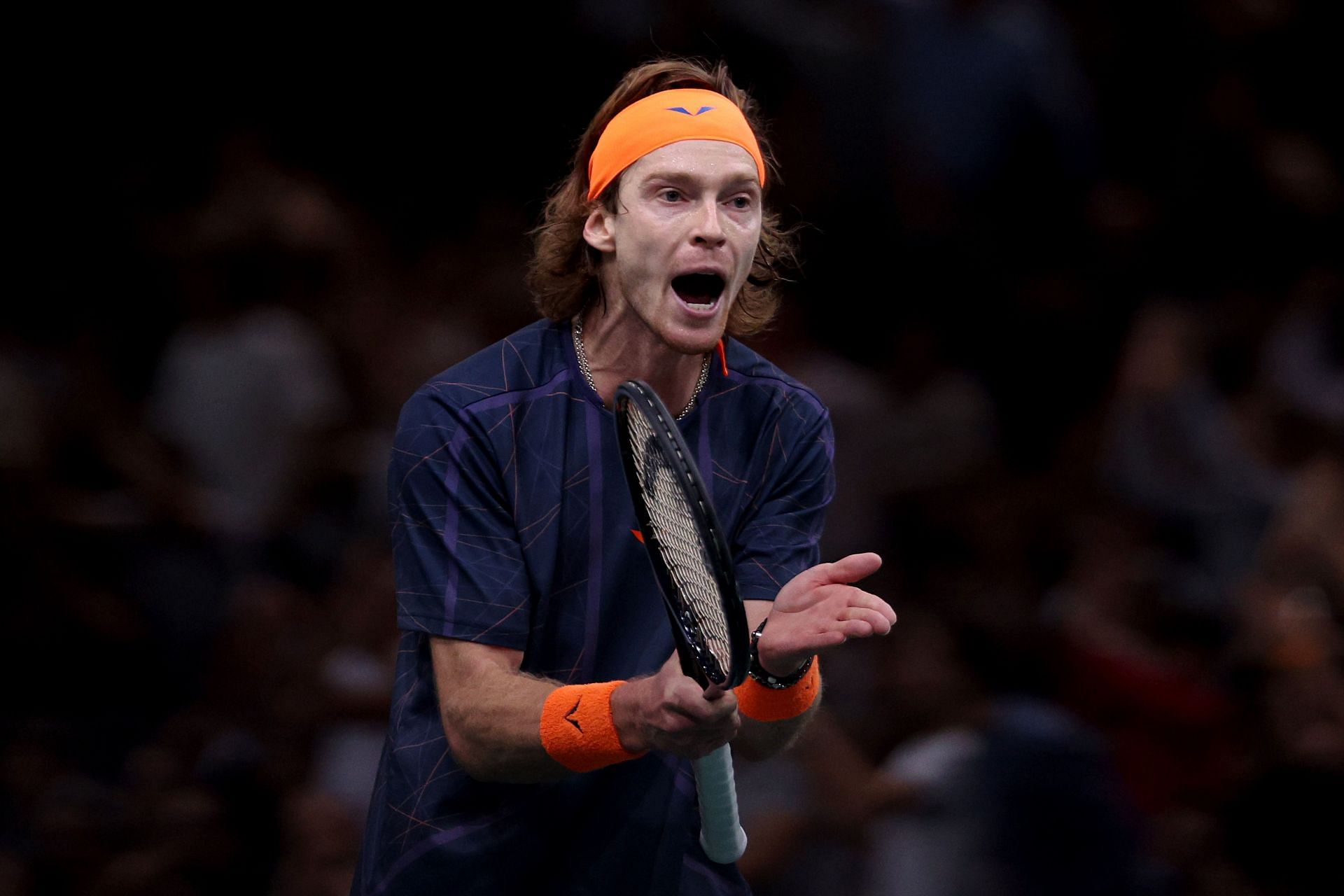 Andrey Rublev at the Rolex Paris Masters