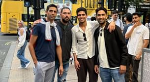 [Picture] "Four legends in one frame" - Gurkeerat Mann poses with Yuvraj Singh, Ashish Nehra, and Shubman Gill in London