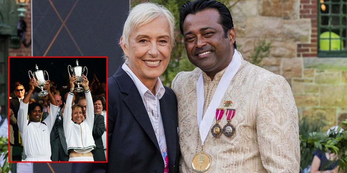 Martina Navratilova and Leander Paes. (Source: GETTY)