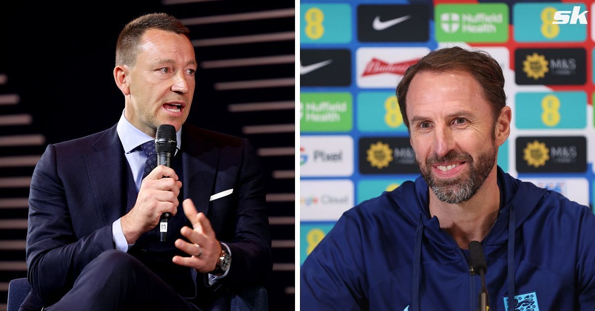 Former Chelsea defender John Terry (left) and Gareth Southgate