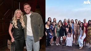 In Photos: Freddie Freeman's wife Chelsea's asymmetrical black dress steals the show at Malibu Dodgers wives get-together
