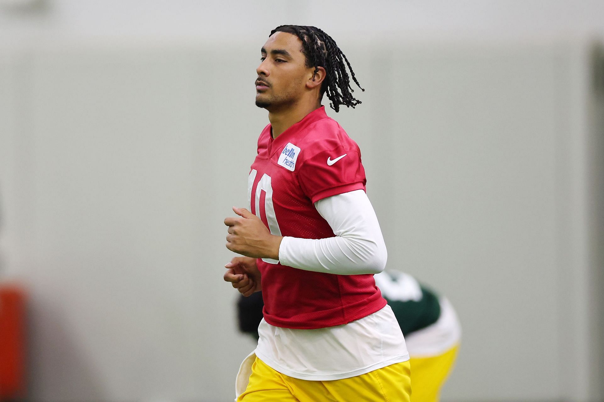 Jordan Love during Green Bay Packers OTA Offseason Workout