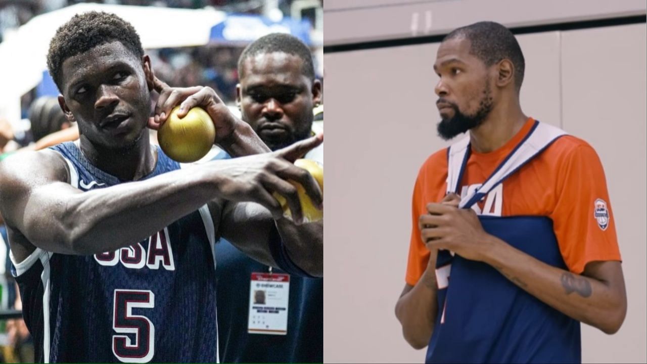 Fans react to seeing Anthony Edwards working out with Kevin Durant (Image credits: @usabasketball/Instagram)