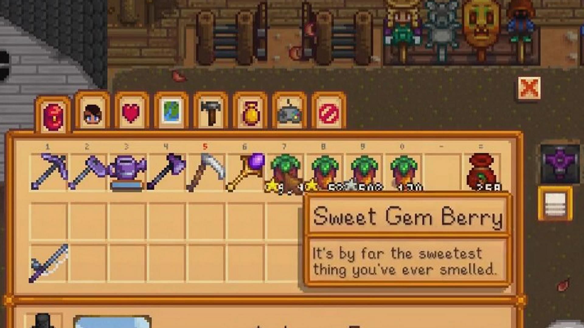 You can obtain different types of Sweet Gem Berries (Image via ConcernedApe)