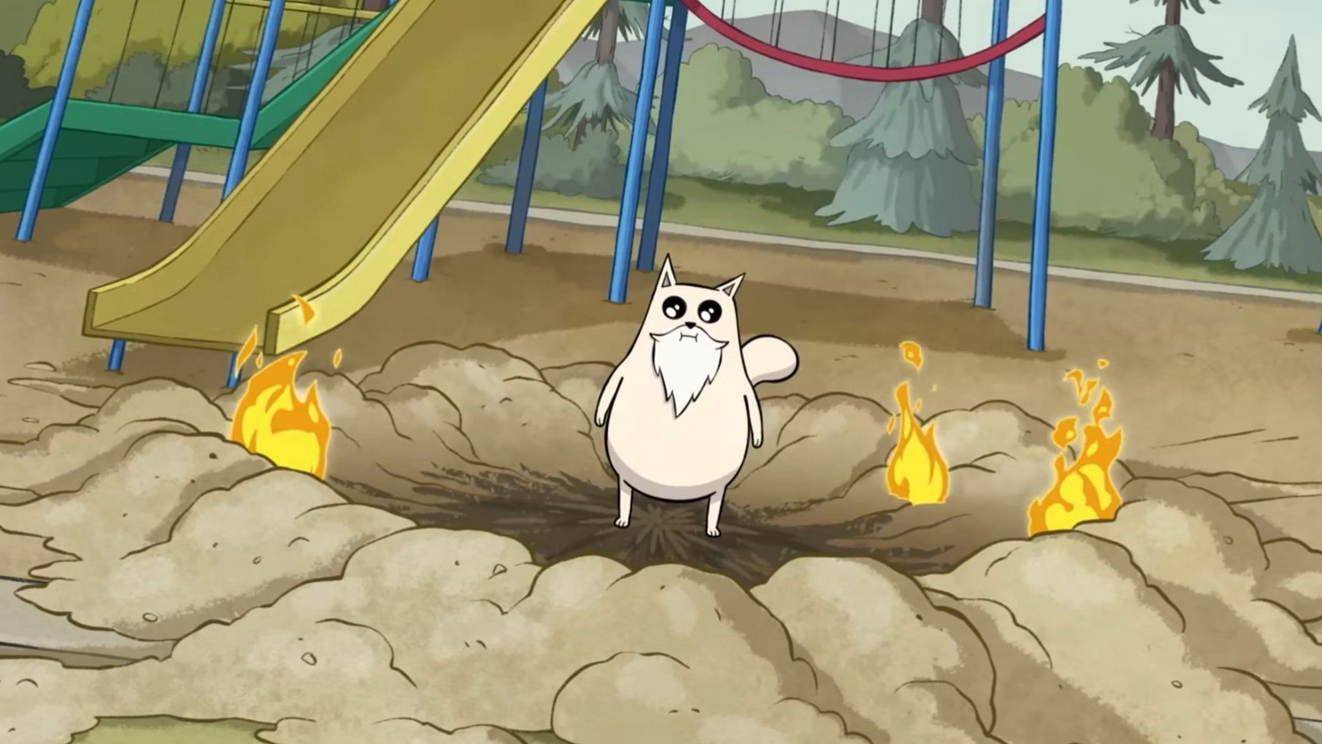 Godcat in a still from Exploding Kittens (Image via Youtube/Netflix)