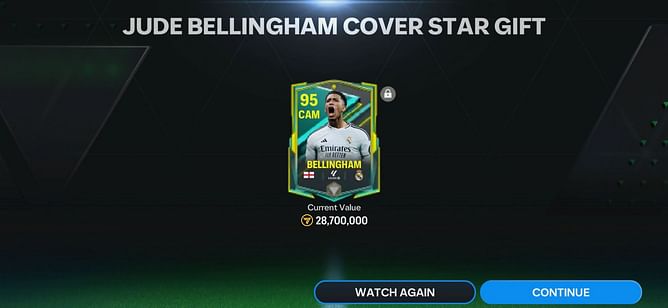 FC Mobile Cover Star gift: How to get a 95 OVR Jude Bellingham Moments card for free