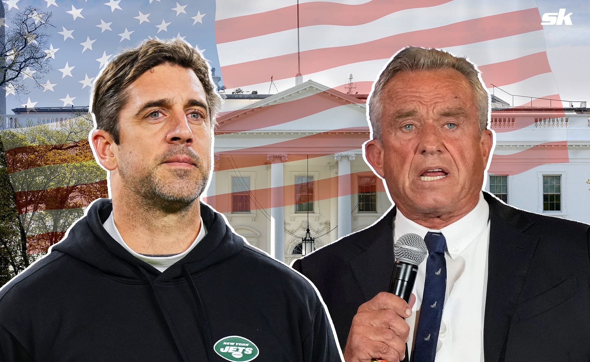 Aaron Rodgers and Robert F. Kennedy (Collage Images Credit: Getty)