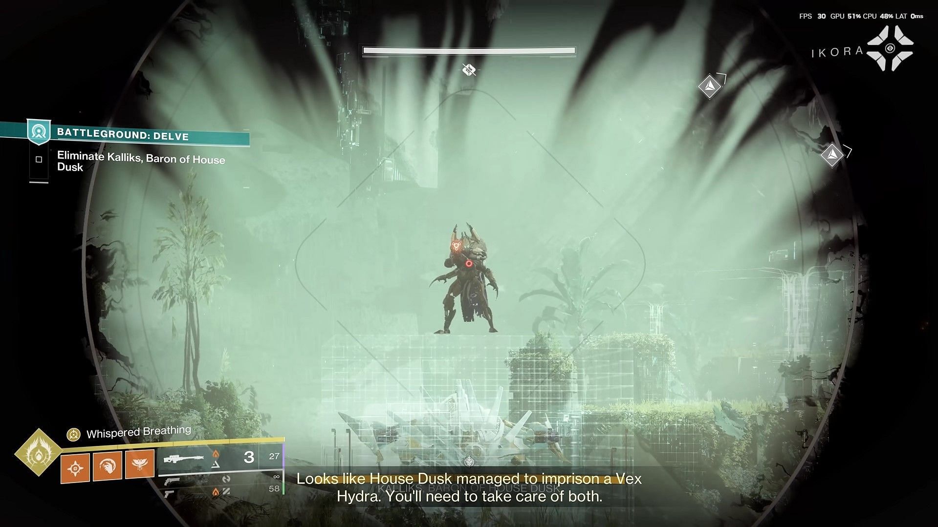 Fallen Captain boss in Destiny 2 Delve (Image via EsoterickkYT/Bungie)