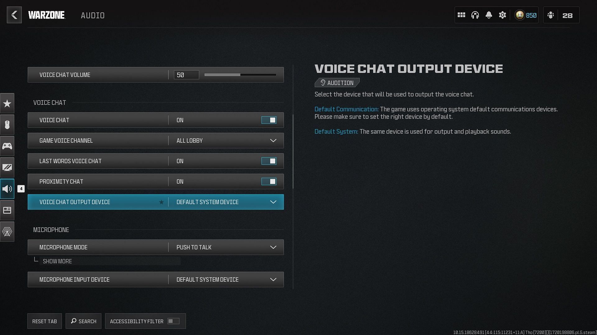 Tweaking the Voice Chat settings correctly in Warzone (Image via Activision)