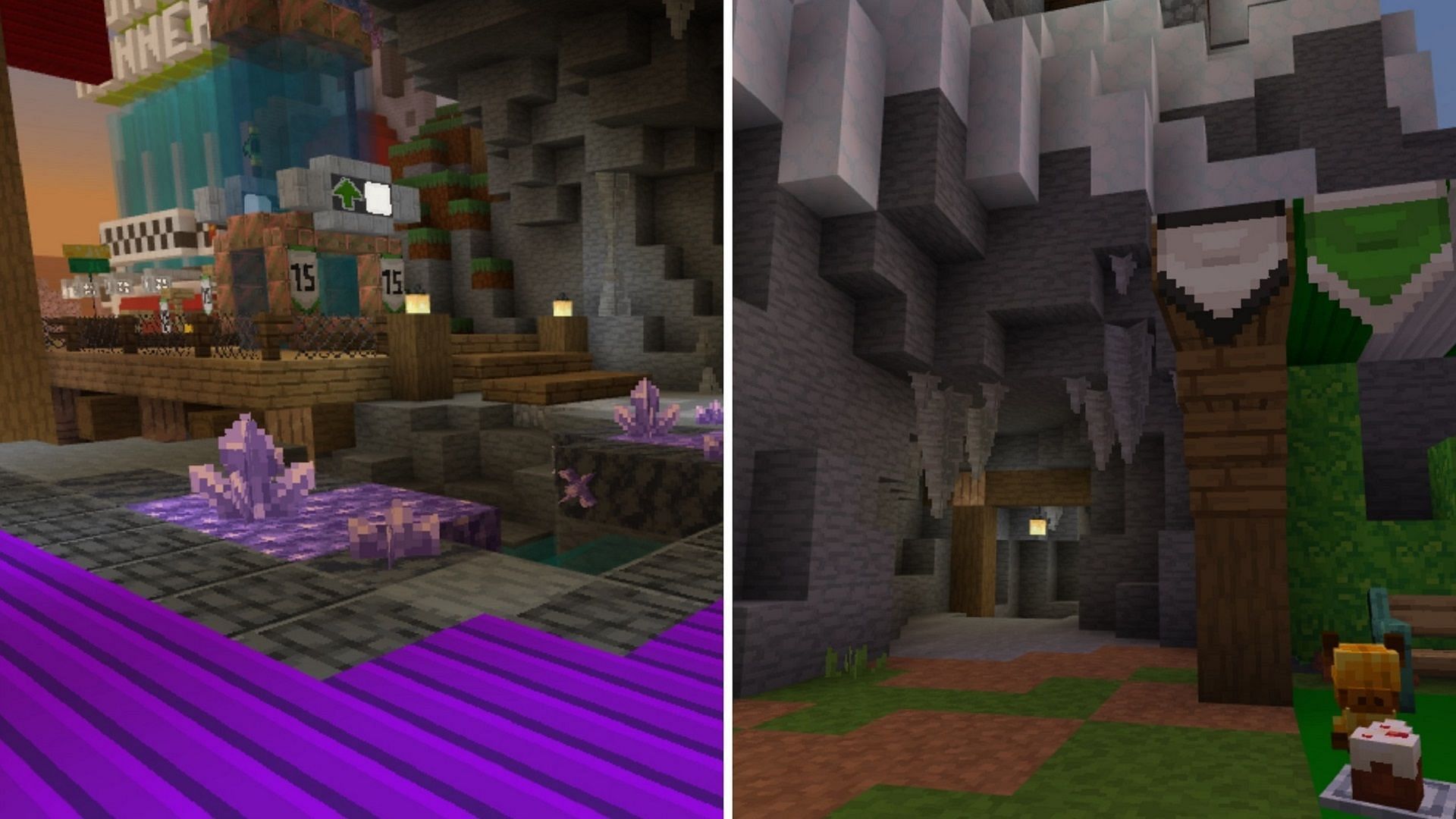 Finding the Minecraft x MCC Party mystery cave isn&#039;t too difficult (Image via Mojang)