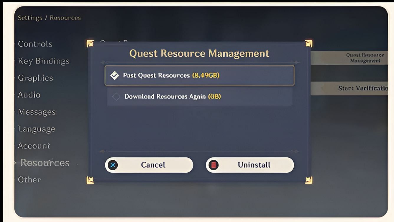 Past quest resource management (Image via HoYoverse)