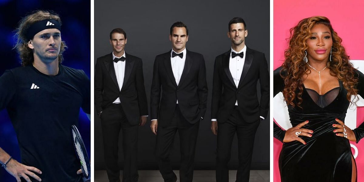 (Left to Right) Alexander Zverev, Rafael Nadal, Roger Federer, Novak Djokovic, Serena Williams (Source: Getty Images)