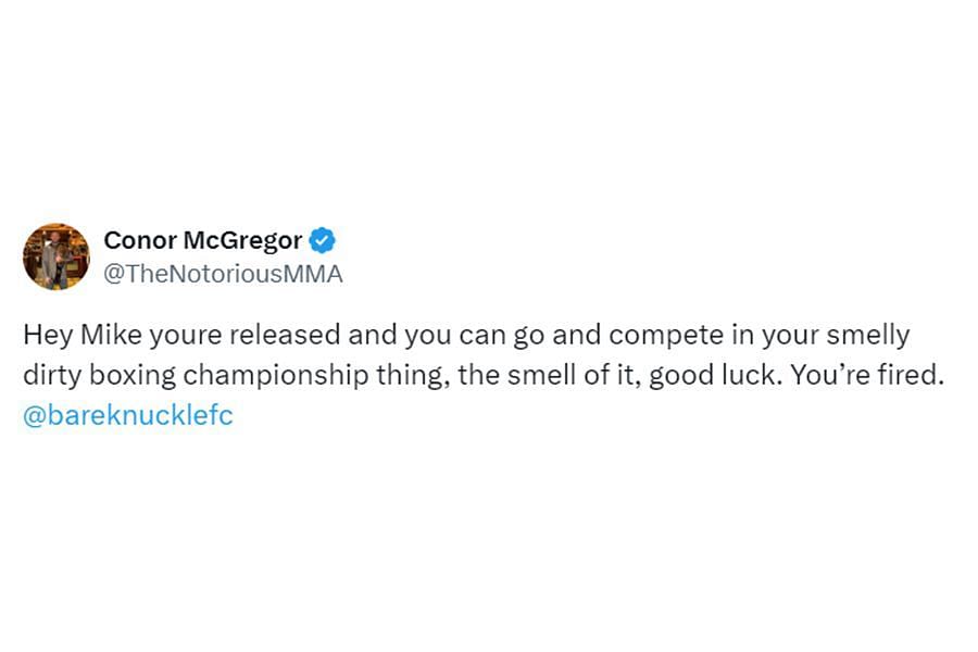 McGregor&#039;s post on X