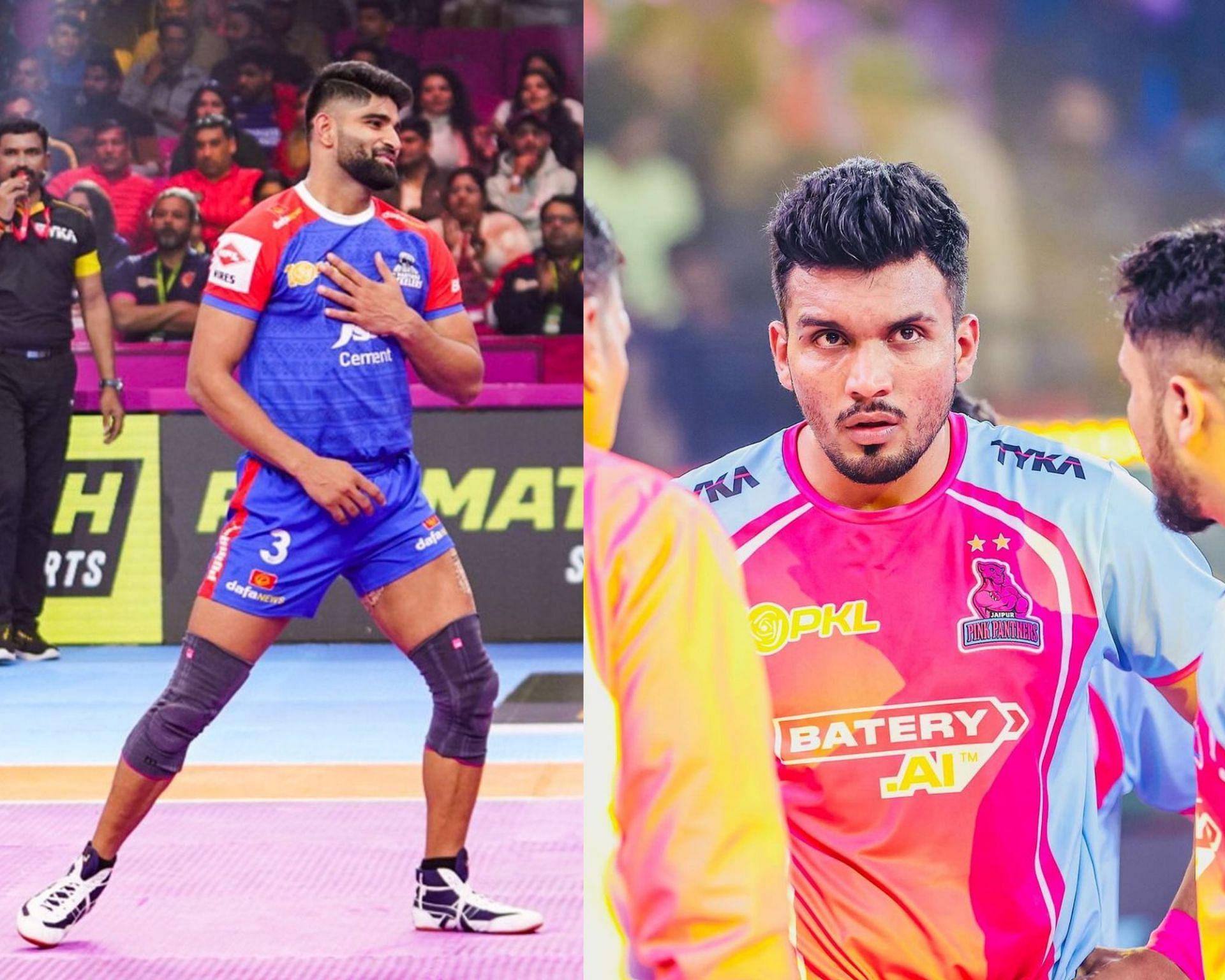 Vinay (left) and Arjun Deshwal (right) - Image Credits: Insta/@haryanasteelers &amp; Insta/@kabaddiarjundeshwal