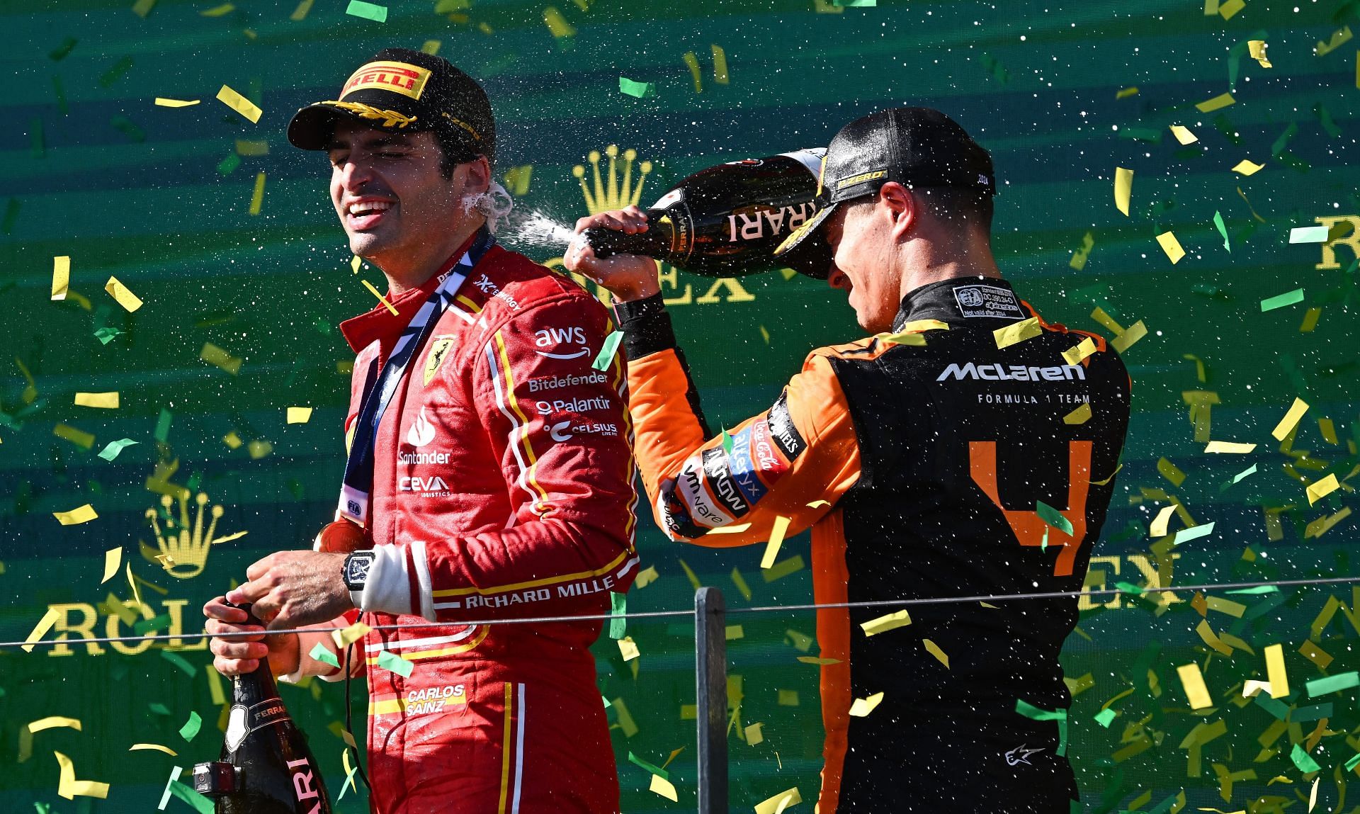 Carlos Sainz and Lando Norris (Image via Getty)