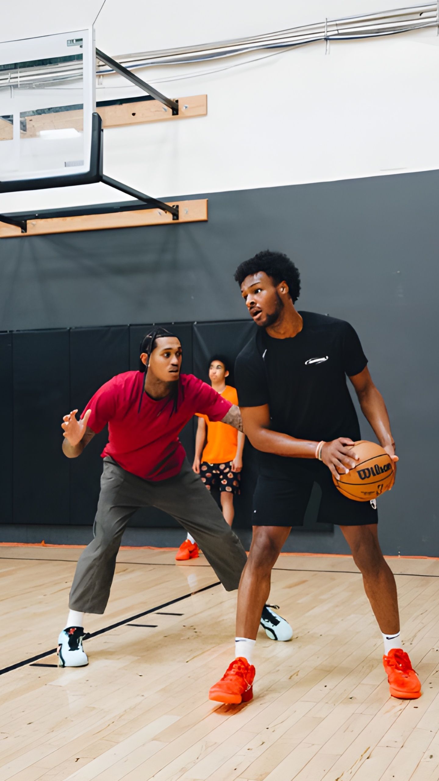 Bronny and Jordan Clarkson (Image credit: @chrisjohnsonhoops/@Instagram)