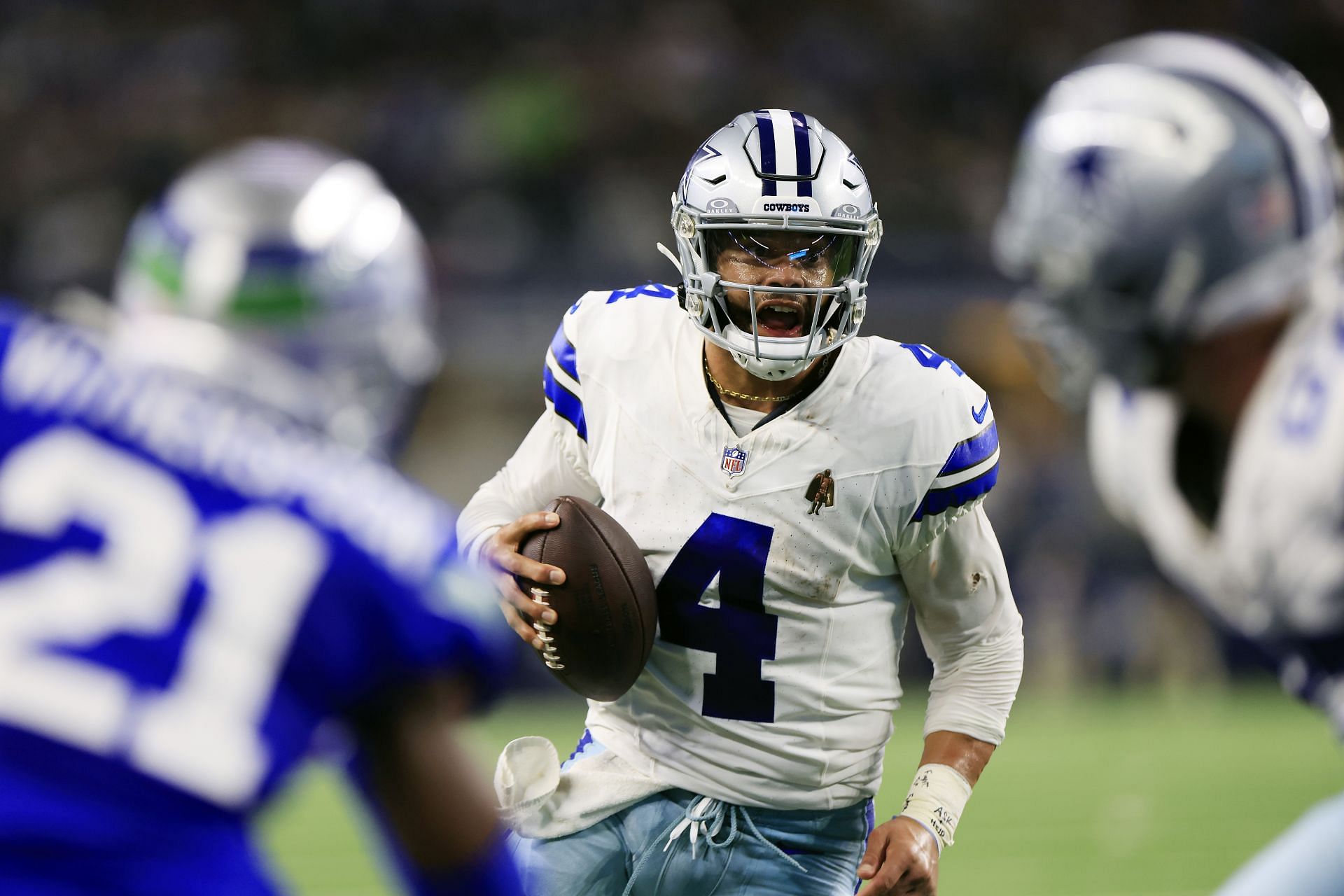 Dak Prescott during Seattle Seahawks v Dallas Cowboys