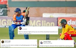 "Rohit to Jaiswal might end up as one of the smoothest transitions of Indian cricket history" - Fans hail young opener for sensational 93(53) vs ZIM