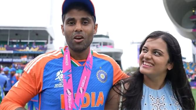"Someone's not able to take off"- Suryakumar Yadav's wife Devisha on star batter after India's T20 World Cup triumph