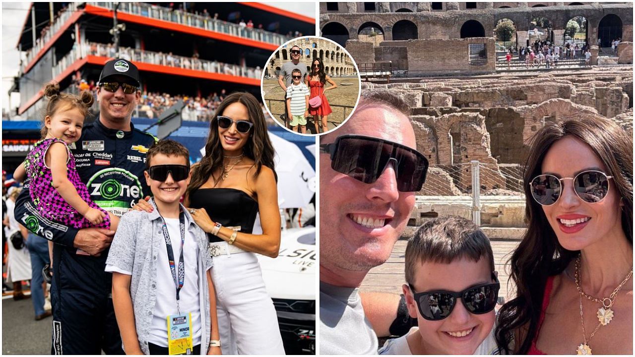 Kyle Busch and family on a trip to ancient Rome for the NASCAR break. ( Image source - Instagram/@samanthabusch