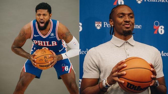 "Milkman Situation" - Paul George suggests questionable explanation for Tyrese Maxey's height since both his parents are below 5'8