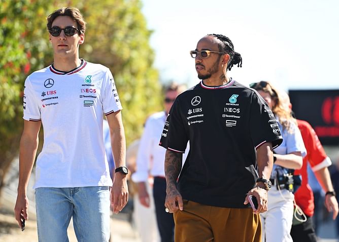 "Keep your head up": Lewis Hamilton tells George Russell as the driver is stripped of his F1 Belgian GP win