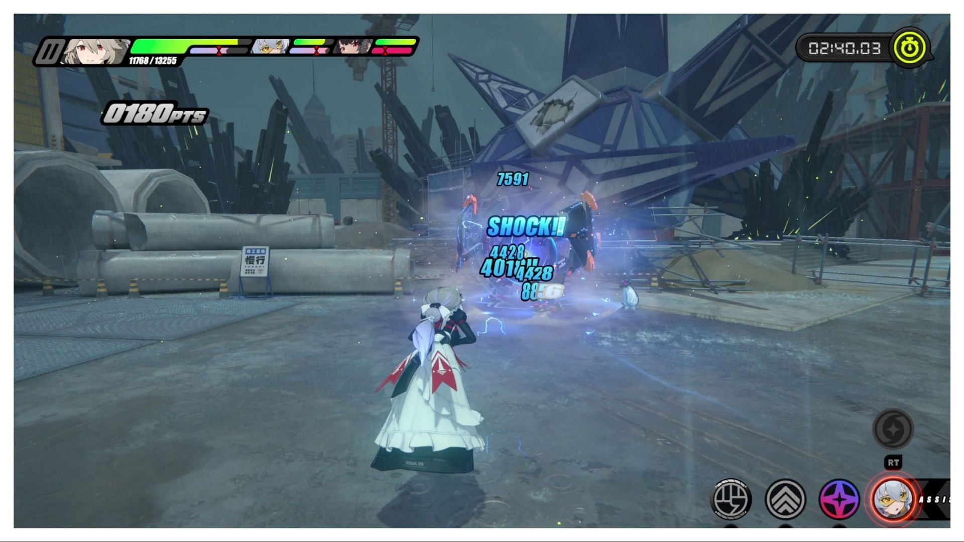 Shock debuff triggered on an enemy in Zenless Zone Zero (Image via HoYoverse)