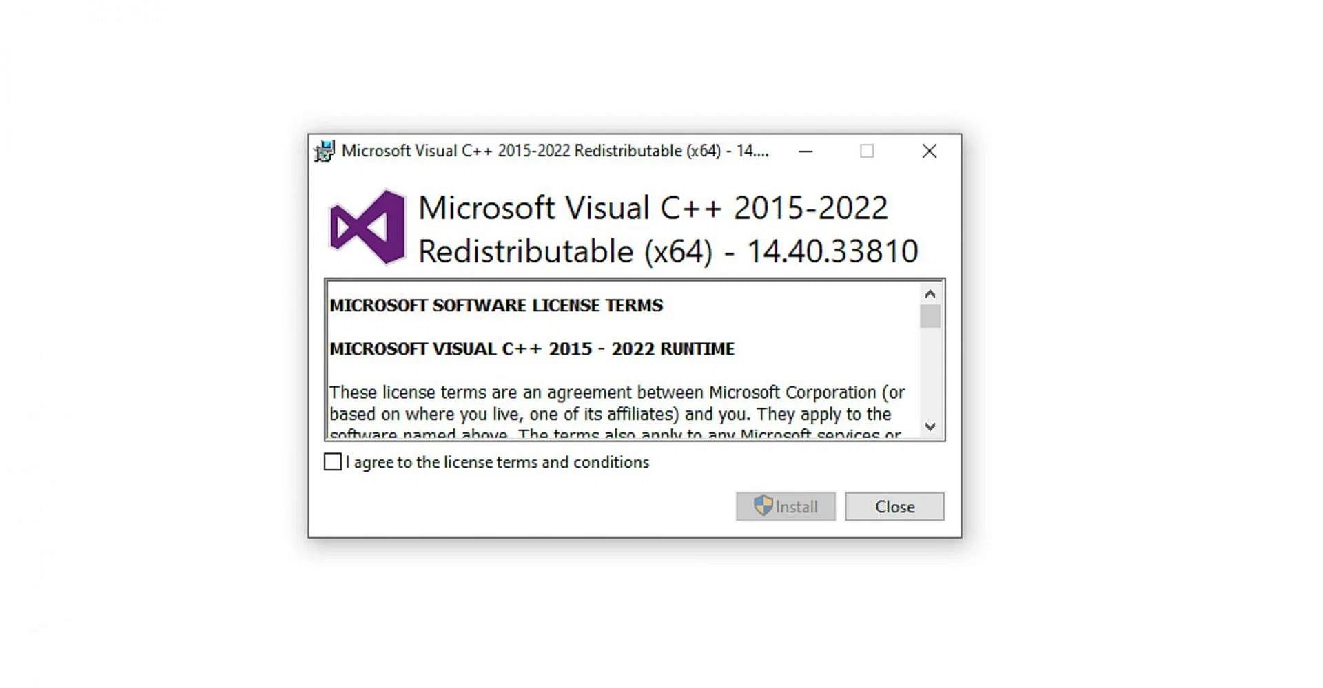 Visual C++ redistributable setup (Image via Sportskeeda)