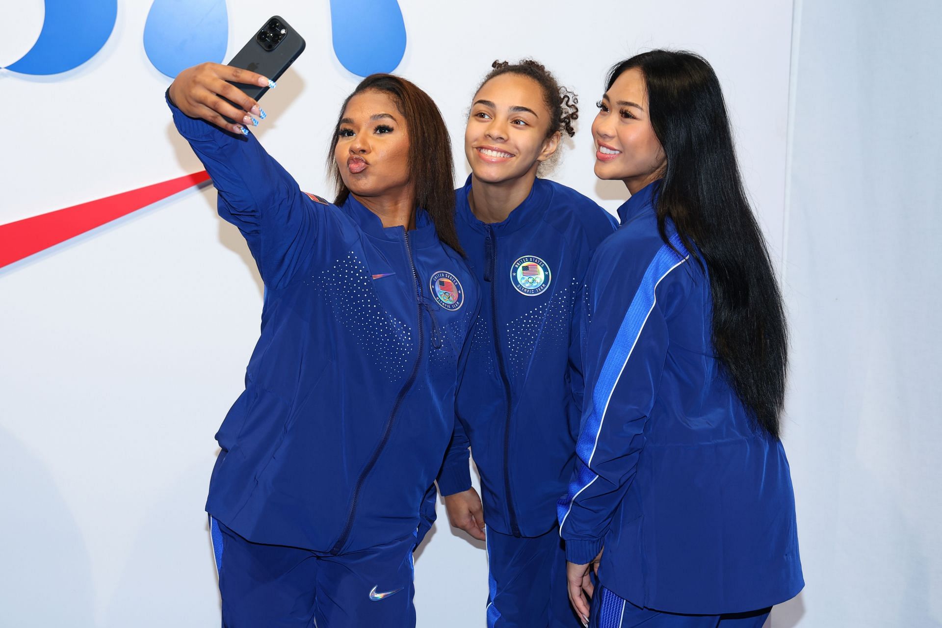 Sunisa Lee with Hezly Rivera and Jordan Chiles [Image Source: Getty]