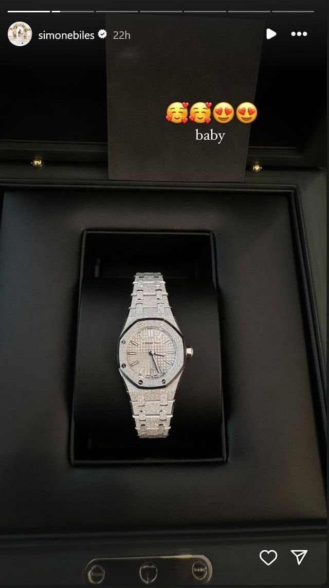 Jonathan Owens gifts Simone Biles $46,302 Audemars Piguet as gymnast ...