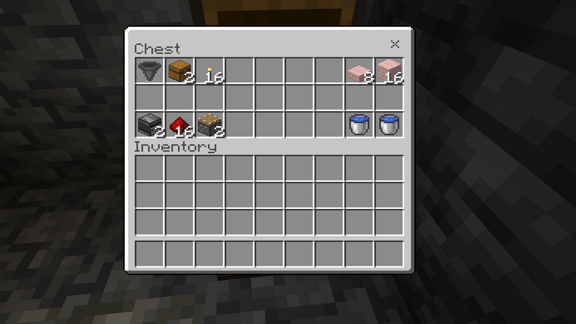 The materials needed for a simple Bedrock trident killer (Image via Mojang)