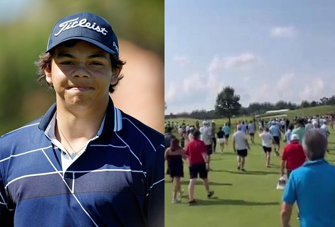 WATCH: Large crowd follows Charlie Woods at US Junior Amateur, 15-yo misses cut