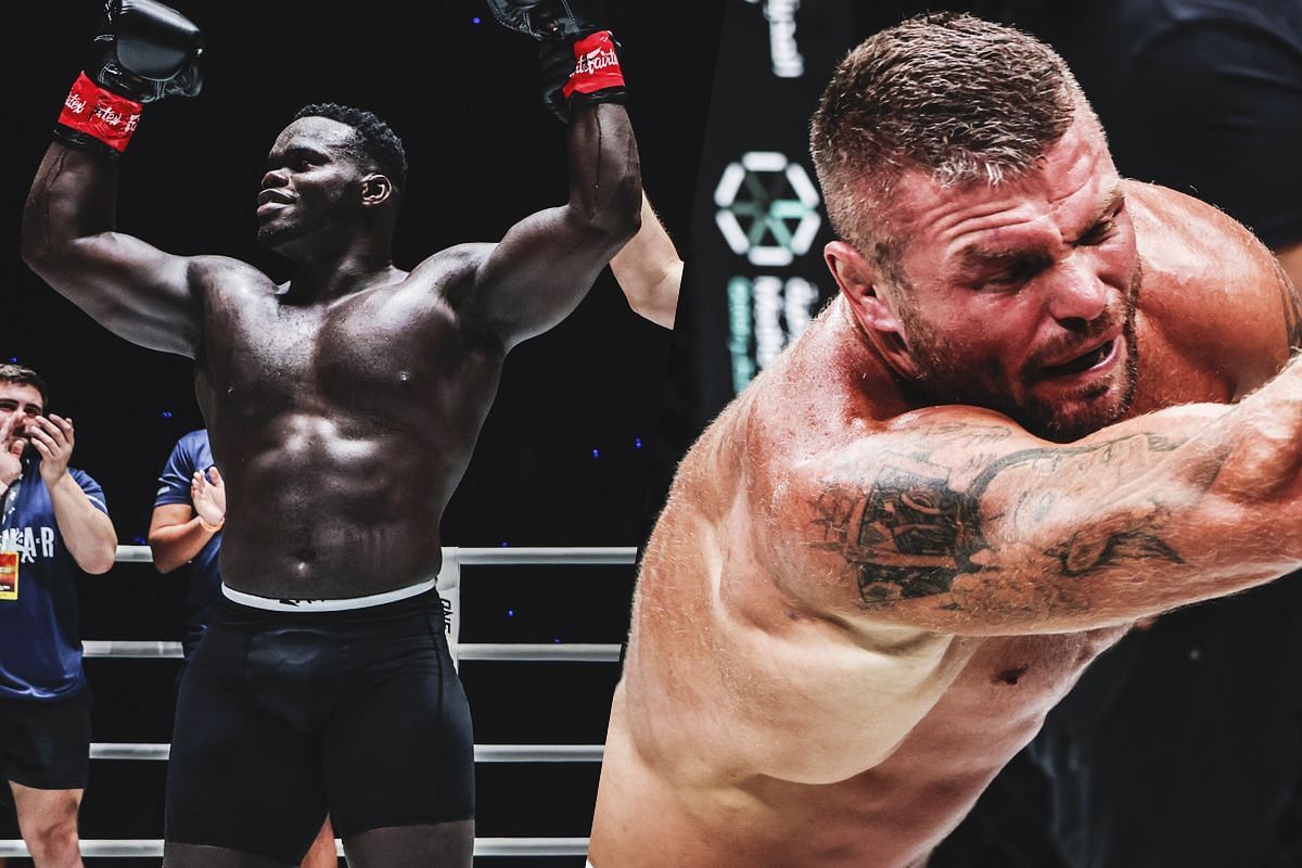 &lsquo;Reug Reug&rsquo; sends ominous KO warning toward Anatoly Malykhin. -- Photo by ONE Championship