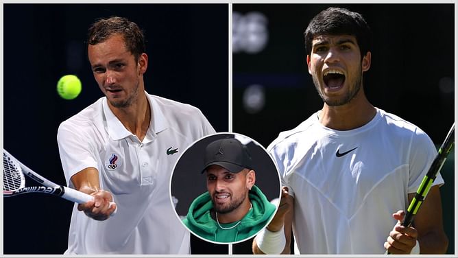 Nick Kyrgios reveals his pick between Carlos Alcaraz & Daniil Medvedev in Wimbledon 2024 blockbuster SF