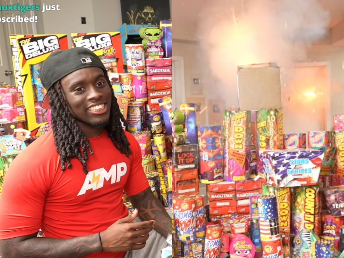 Kai Cenat firework controversy explored (Image via Twitch/Kai Cenat)