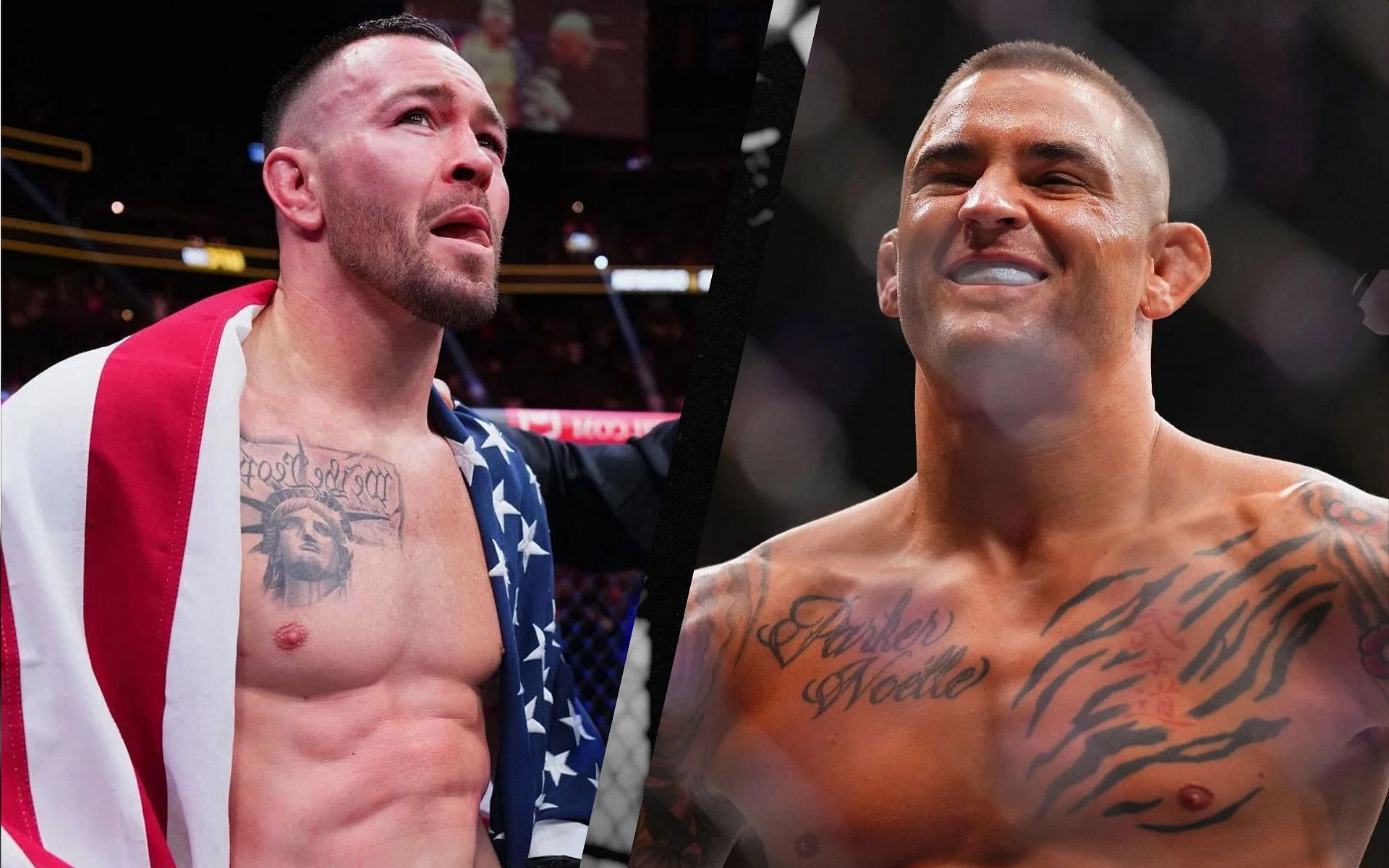 Colby Covington (left) weighs in on his beef with Dustin Poirier (right). [Image courtesy: Getty Images]