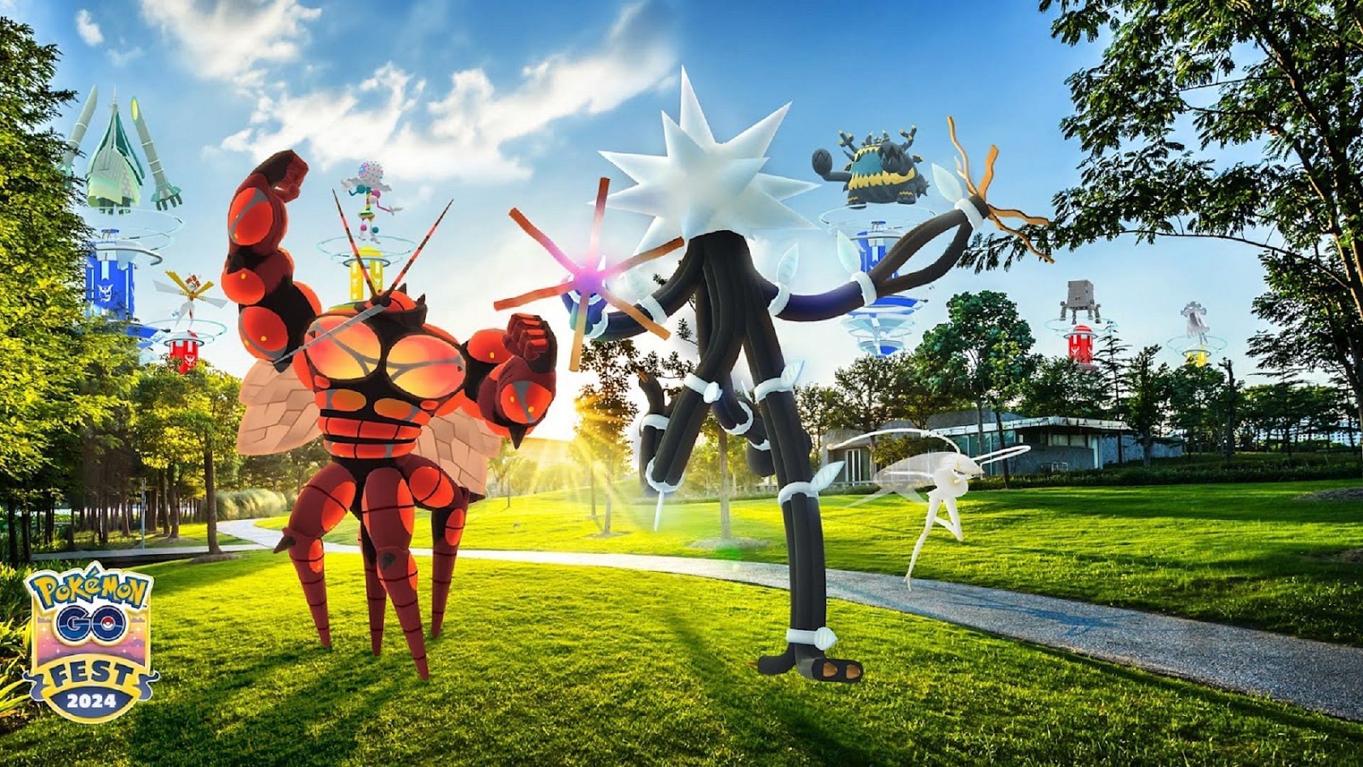 The Ultra Beasts couldn&#039;t stay away from GO Fest 2024: Global (Image via Niantic)