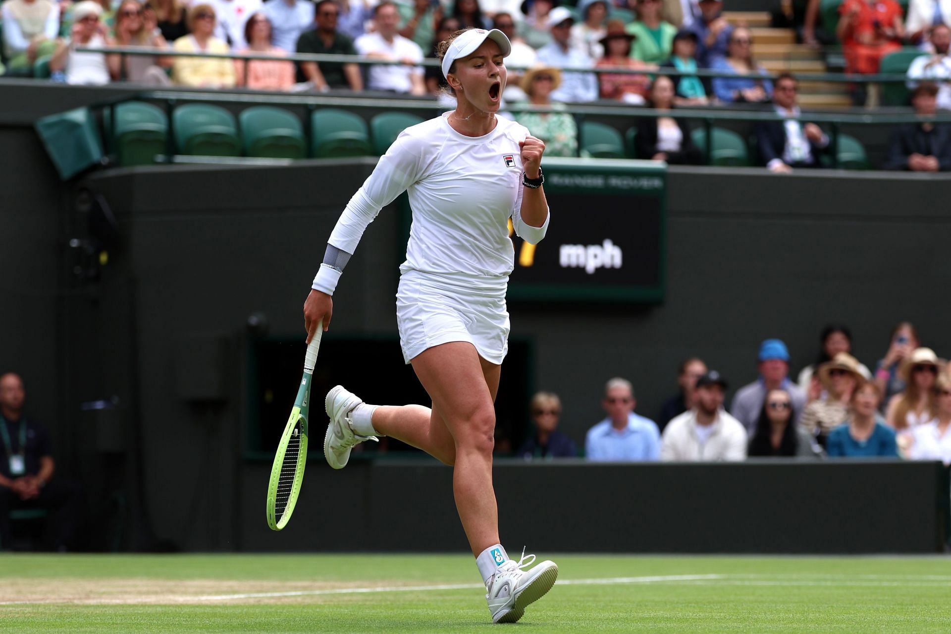 Barbora Krejcikova at Wimbledon 2024. (Photo: Getty)