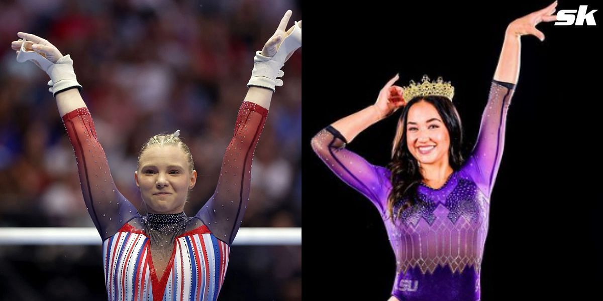 Jade Carey and Aleah Finnegan will compete at the Paris Olympics after competing at the collegiate level in 2024. (Image credits: Jade Carey - Getty Images, Aleah Finnegan- Instagram profile)