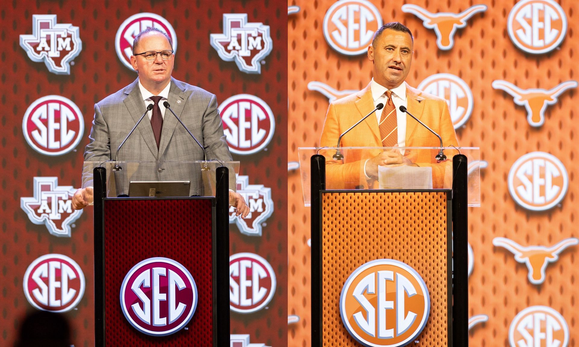 Texas A&M HC Mike Elko & Longhorns' Sarkisian slam proposed June ...