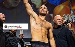 "Most normal Sean Strickland post I’ve ever seen" - Fans react as UFC middleweight shares adorable post with his girlfriend and pet dog