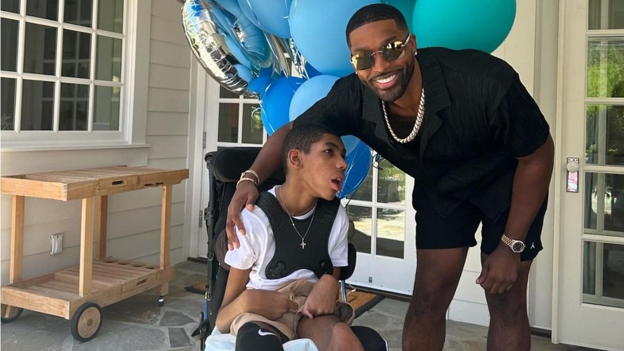 Tristan Thompson celebrates his brother Amari