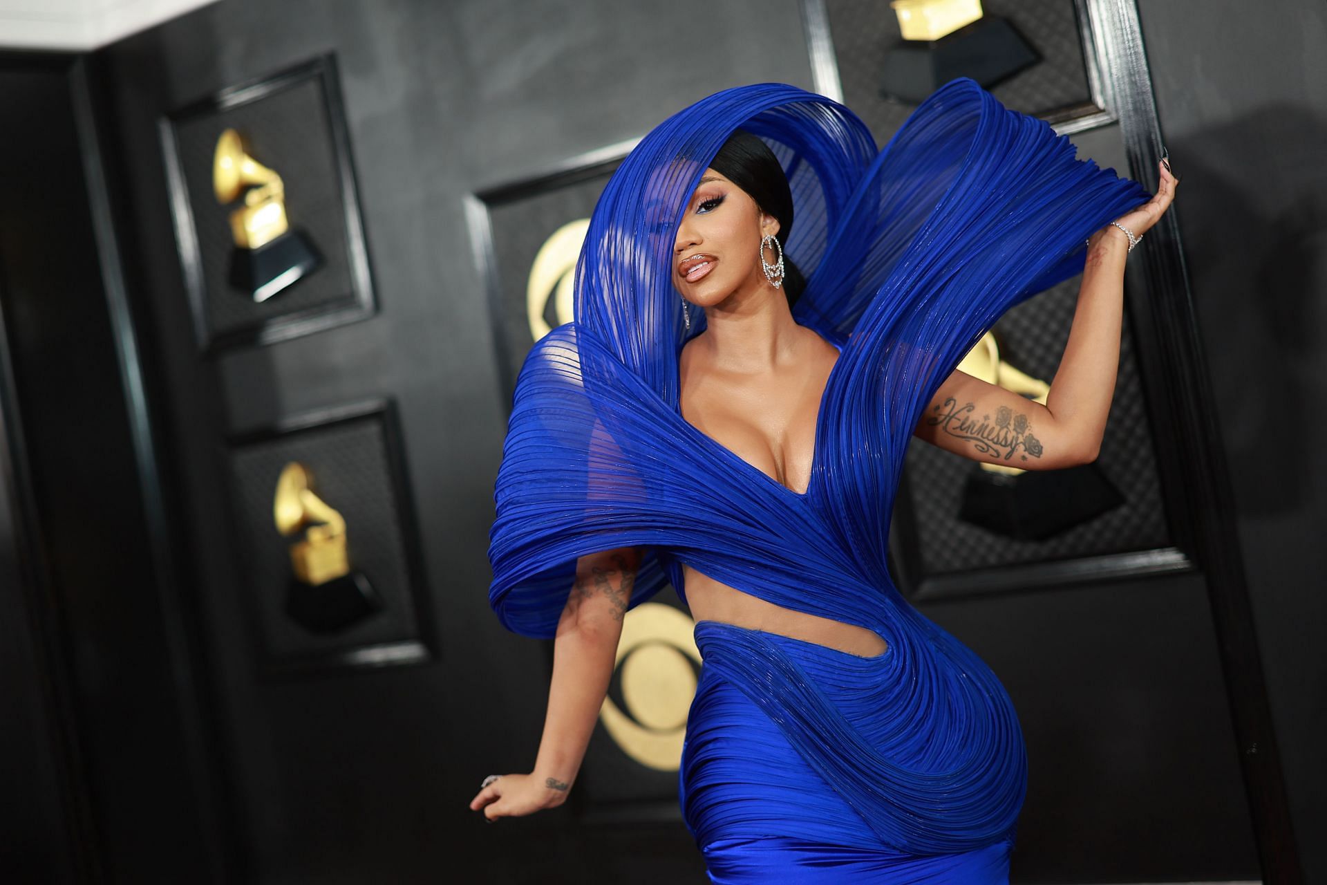 Cardi at the 65th GRAMMY Awards (Photo by Matt Winkelmeyer/Getty Images for The Recording Academy)