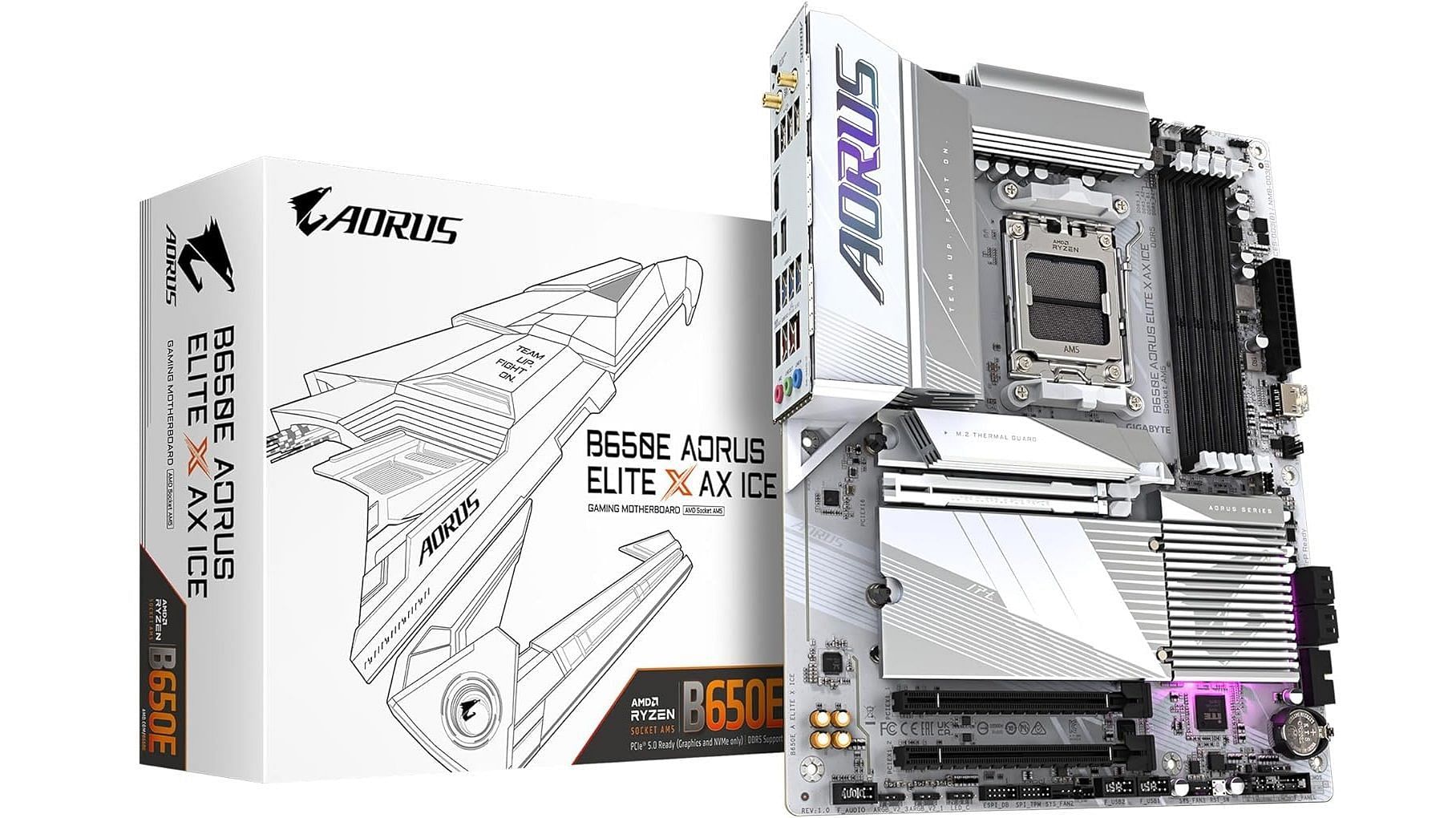 GIGABYTE B650E AORUS ELITE X AX motherboard (Image via GIGABYTE, Amazon)