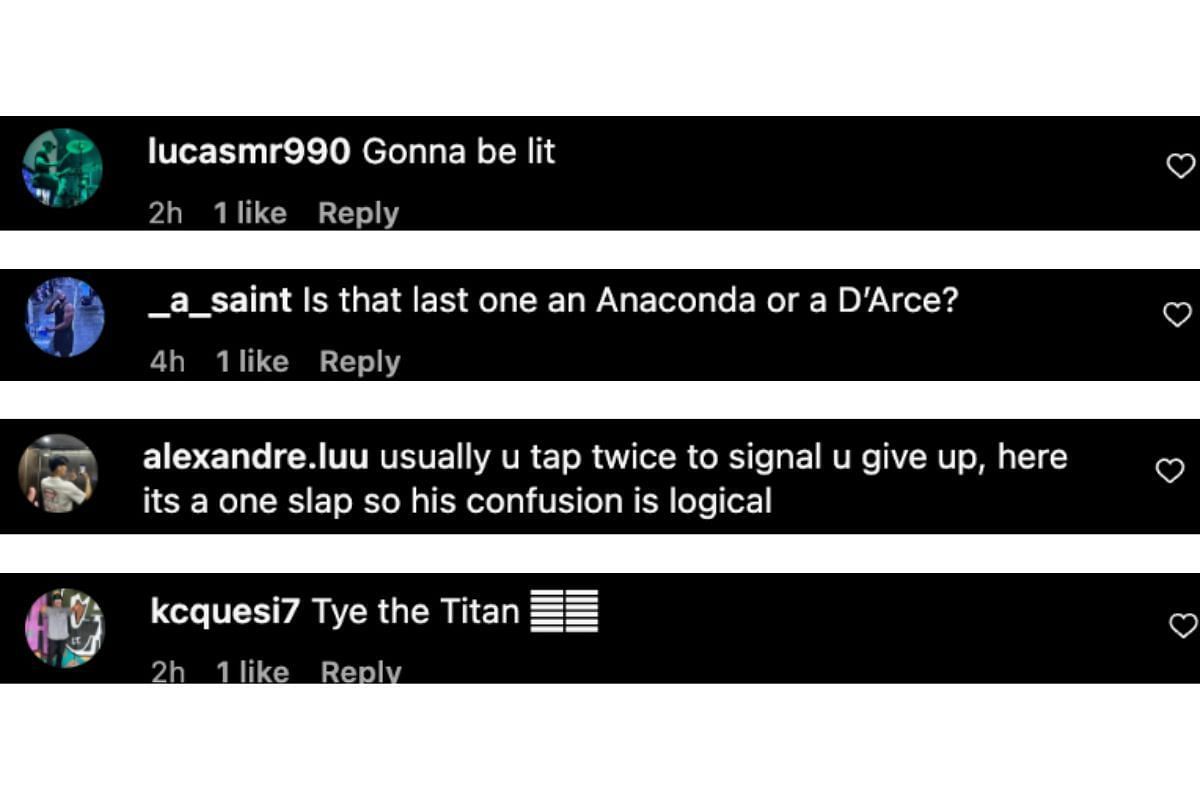 Screenshot of fans&#039; comments