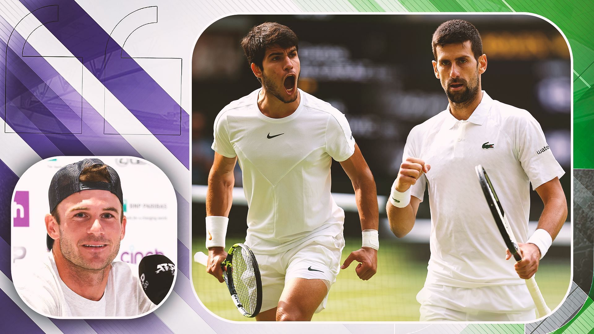 Tommy Paul (L) and Carlos Alcaraz and Novak Djokovic (R); ( Source: Getty Image)